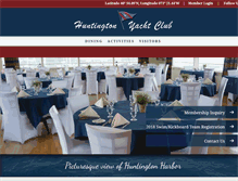 Tablet Screenshot of huntingtonyachtclub.com